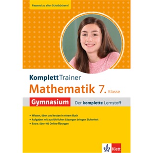 预订不退不换德语 Klett KomplettTrainer Gymnasium Mathematik 7. Klasse[9783129275818]