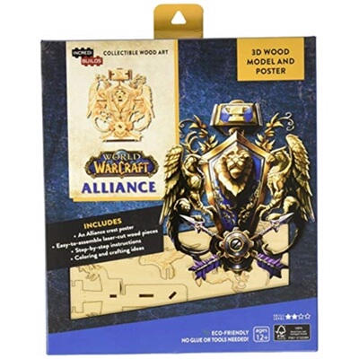 预订IncrediBuilds: World of Warcraft: Alliance 3D Wood Model and Poster[9781682980132]