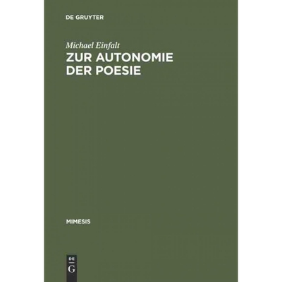 按需印刷DEG Zur Autonomie der Poesie[9783484550124]