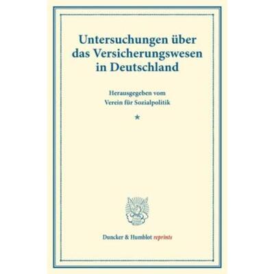 预订【德语】 Untersuchungen uber das Versicherungswese