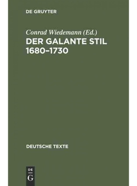 按需印刷DEG Der galante Stil 1680 1730[9783484190092]