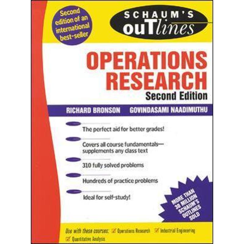 预订Schaum's Outline of Operations Research 书籍/杂志/报纸 经济管理类原版书 原图主图