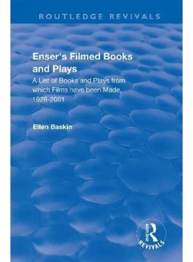 预订Enser Filmed Books and Plays[9781138715738]