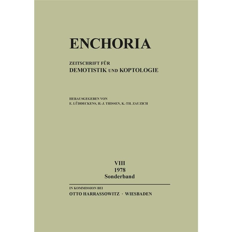 预订不退不换德语Enchoria 8 (1978) Sonderband[9783447099936]