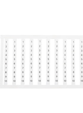 SAK系列端子通用标记条DEK6 数字标记号SAK2.5 4 6 10 16 35通用