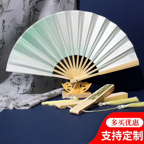 古风汉服折扇仙气绢布扇子