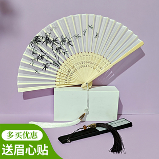 小巧扇子古风女士折扇中国风汉服旗袍舞蹈随身折叠扇儿童学生折扇