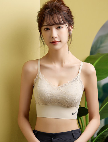 蕾丝纯棉防走光性感吊带小胸显大