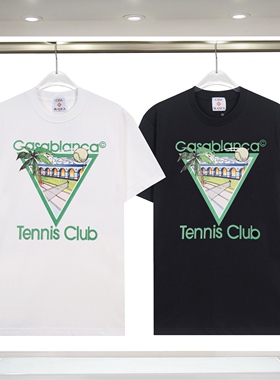 casablanca卡萨布兰卡短袖T恤重磅纯棉280gsm小众潮牌宽松高街tee