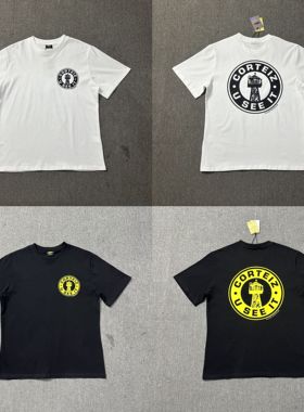 重磅280g夏季Corteiz恶魔岛美式复古街头圆领宽松男女情侣短袖t恤