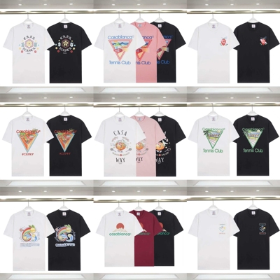 Casablanca卡萨布兰卡美式嘻哈工装夏季男女宽松休闲潮流短袖T恤