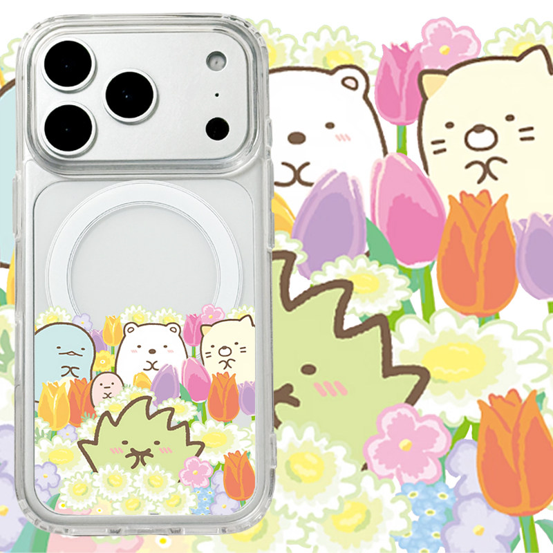 适用iphone17promax苹果17手机壳MagSafe磁吸16支架15透明14日系13墙角生物26ultra卡通17e花朵蜥蜴保护套16e