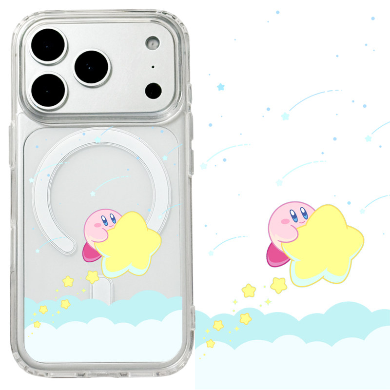 适用iphone17promax苹果17手机壳MagSafe磁吸16支架15透明14日系13星之卡比26ultra卡通星星17e云朵保护套16e