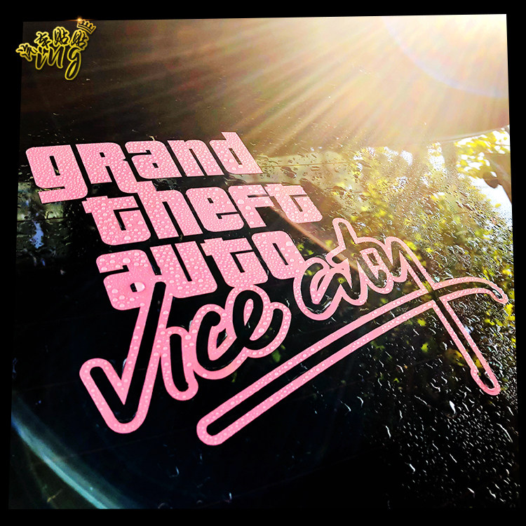 罪恶都市汽车贴纸GTA挡风玻璃装饰贴花个性文字英文贴R星游戏车贴
