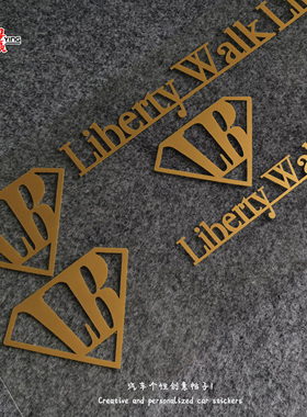 LIBERTYWALK车贴日系JDM低趴个性英文改装拉花哑金色红色绿色贴纸