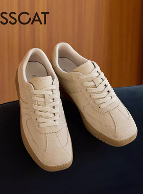 KISS CAT/接吻猫春秋圆头系带德训鞋厚底休闲运动鞋女KA65182-50