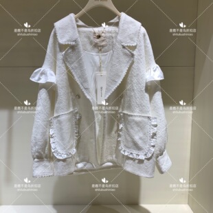 1699 421310229木耳边小香风风衣外套 映氏现货国内专柜正品 代购