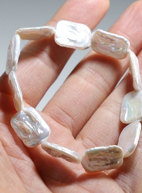 【原创】天然淡水巴洛克珍珠手链 楼叔孤品