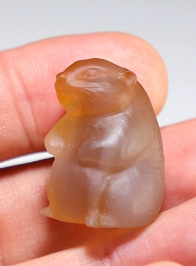 [土拨鼠]哪吒收你们来啦 天然玛瑙小摆件 楼叔孤品