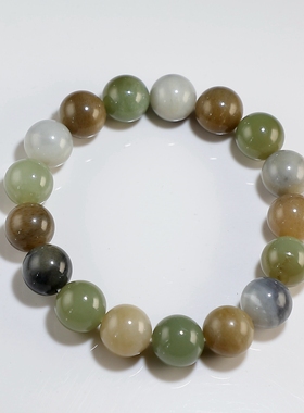 【高性价比】和田玉多宝手链 12mm圆珠手串 楼叔孤品