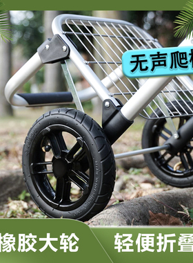 家用静音充气轮铝合金折叠便携老人购物买菜小拉车轻便拖车拉杆车