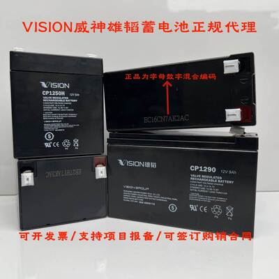 VISION威神蓄电池12V9AH5AH CP1250H/1290控制柜UPS内置HPS12-36W