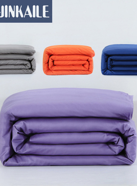 正品100%纯棉单件被套150x200 200x230 220x240纯色拼色全棉被罩
