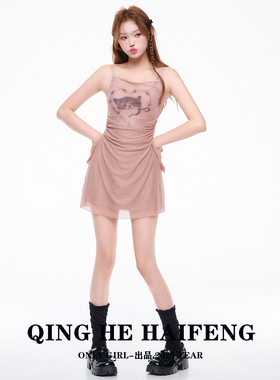 ONLY GIRL泳衣女新款连体裙式保守遮肚显瘦学生少女小胸温泉度假