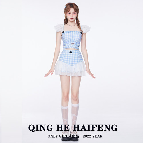 少女裙式遮肚显瘦游泳衣