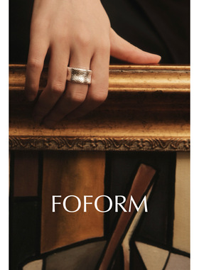 FOFORM古典手作勾丝指环铜镀银女