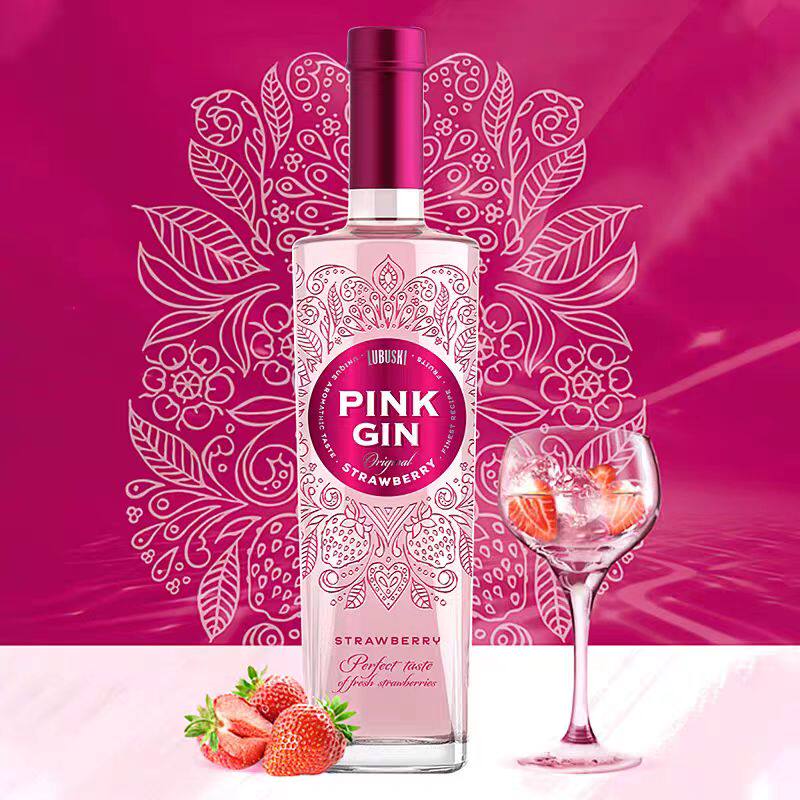 卢布斯基 LUBUSKI GIN 草莓味金酒配制利口酒女士纯饮鸡尾酒