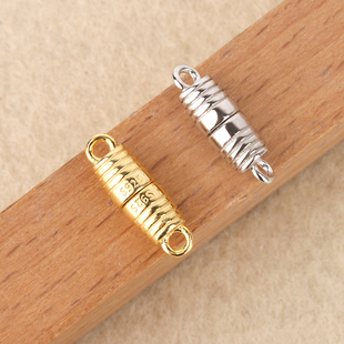 DIY s925银强力磁吸扣螺丝手链卡扣项链尾扣连接配件接头收尾扣头