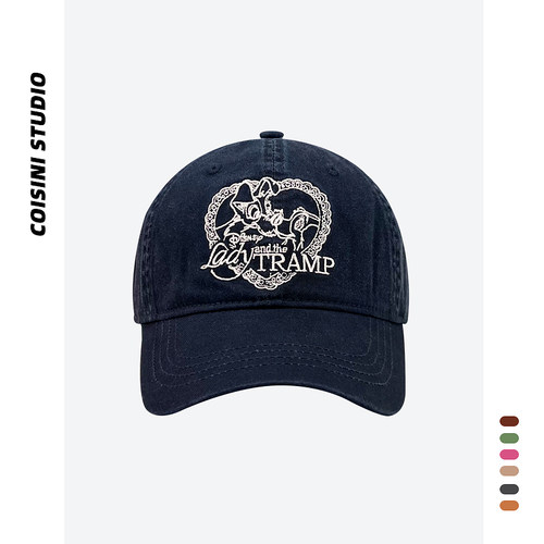 裴珠泫同款爱心小狗刺绣鸭舌帽