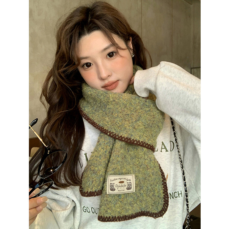 2025新款韩版氛围感绿色百搭小熊标围巾女秋冬保暖护颈软糯围脖潮,服饰配件/皮带/帽子/围巾,围巾/丝巾/披肩,淘宝优惠券,粉丝福利购,淘宝优惠卷