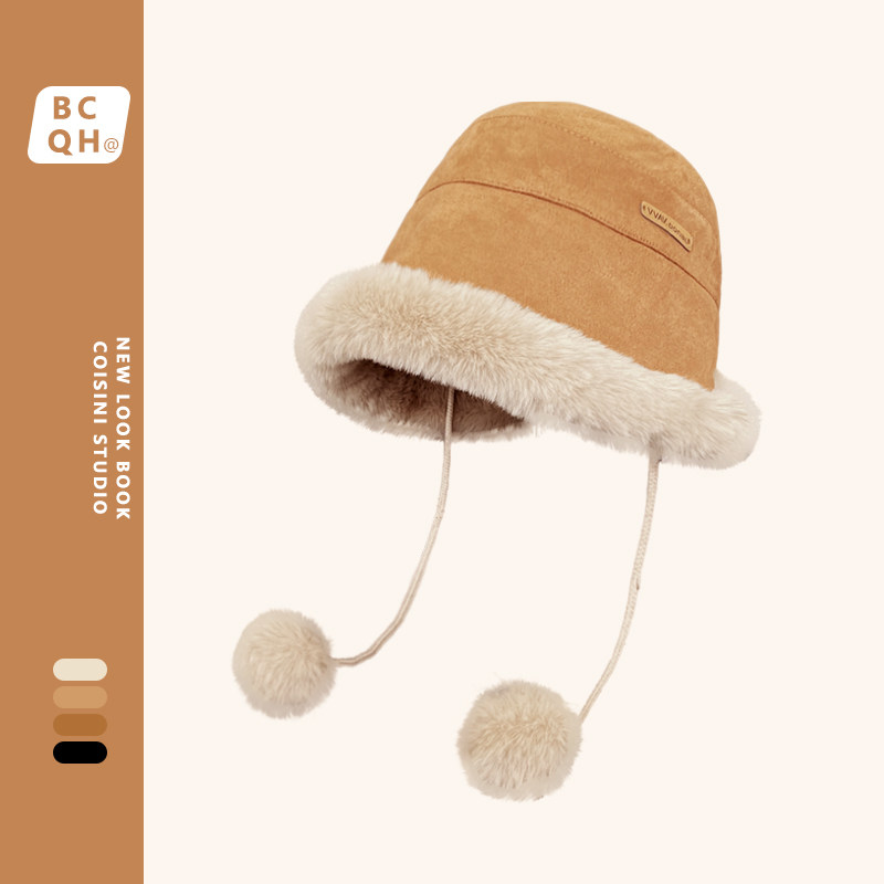 韩版麂皮绒球球渔夫帽子女冬季加厚加绒保暖百搭滑雪护耳雷锋帽潮,服饰配件/皮带/帽子/围巾,帽子,淘宝优惠券,粉丝福利购,淘宝优惠卷