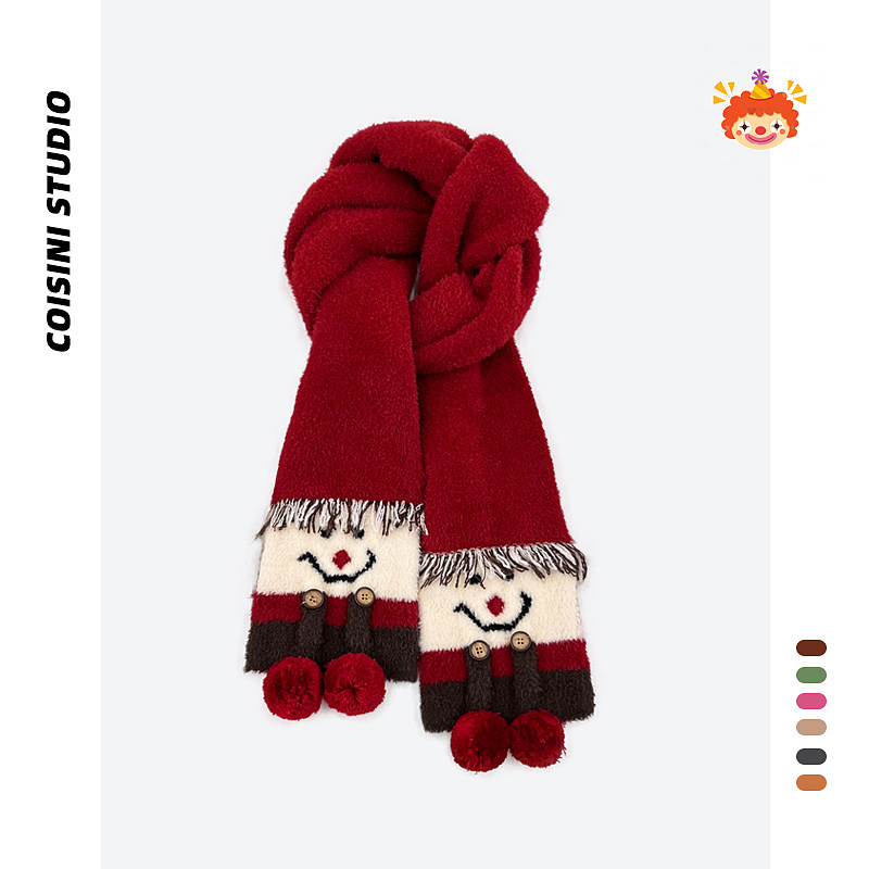 新年圣诞节礼物可爱雪人红色围巾女2025秋冬新款保暖百搭显白围脖,服饰配件/皮带/帽子/围巾,围巾/丝巾/披肩,淘宝优惠券,粉丝福利购,淘宝优惠卷