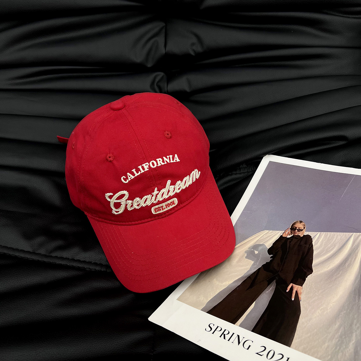 元气正红色字母刺绣鸭舌帽子女休闲百搭大头围新年氛围感棒球帽潮,服饰配件/皮带/帽子/围巾,帽子,淘宝优惠券,粉丝福利购,淘宝优惠卷