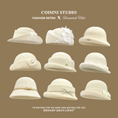 2025新款 优雅气质百搭渔夫帽盆帽潮 赫本风高品质千金礼帽女秋冬季