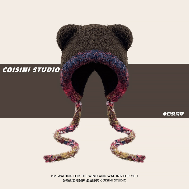 甜美可爱秋冬泰迪绒加厚雷锋帽