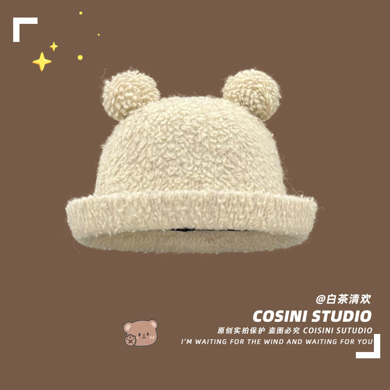 纯羊毛日系原宿风可爱翻檐小熊耳朵盆帽子女秋冬保暖防寒渔夫帽潮,服饰配件/皮带/帽子/围巾,帽子,淘宝优惠券,粉丝福利购,淘宝优惠卷
