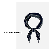 日系文艺棉麻条纹三角巾女浪漫复古丝巾氛围感绑发配饰韩系小方巾