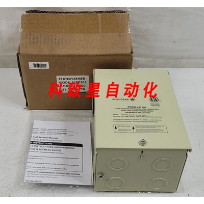 工业配件AQUASTAR POOL/SPA LIGHT TRANSFORMER QUITE PERFORMANC