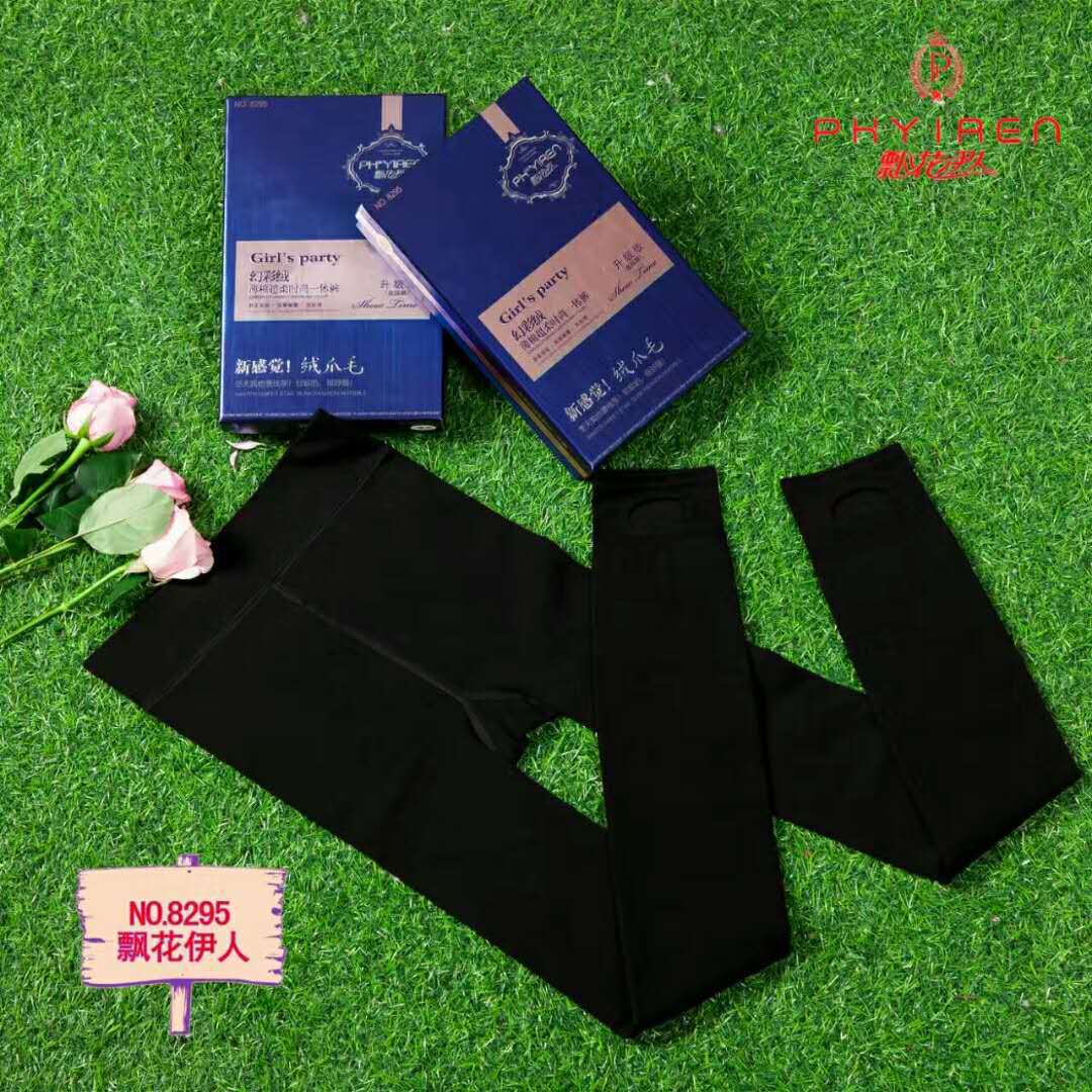 打底袜连裤棉加绒飘花伊人龙爪毛