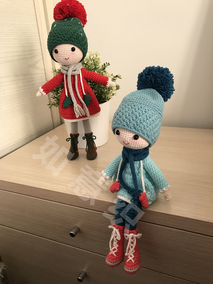 节日带帽小女孩牛奶棉diy手工