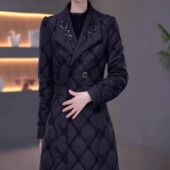 五防免洗夹棉大衣连衣裙2026秋冬气质优雅修身 显瘦保暖两件套裙女