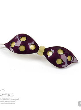 c480 韩国进口发饰头饰 Angelrena 甜美小结边夹发夹刘海夹