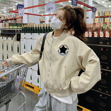 美式慵懒chic短款棒球服外套女春秋2025独特超火好看休闲小众夹克，女装短外套，2C170