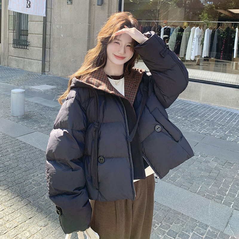 数据好现货假两件连帽羽绒服90绒2C170--8063--P295控438,女装羽绒服,2C170