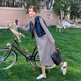 秋款马甲条纹两件套2C170--3028--P155控218，女装连衣裙，2C170