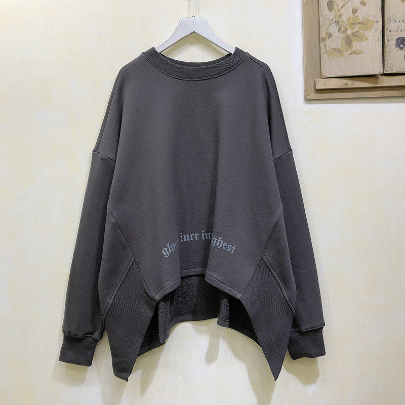 秋款不等式下摆女卫衣